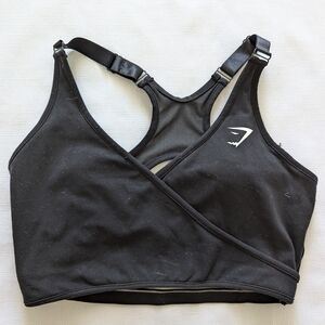 Black Women's Sports Bra With T Back - M